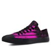Pink American Flag vector Black low-top sneakers