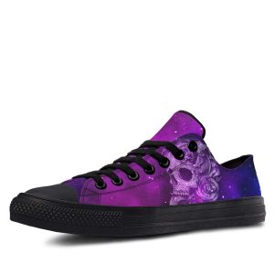 Cosmic Skull Black low-top sneakers