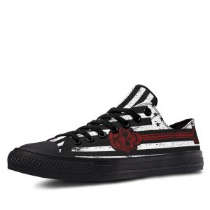 Bench Press with American Flag Pattern low-top sneakers
