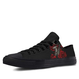 Saxophone and Rose Black low-top sneakers