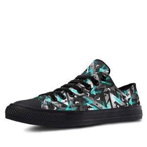 Low Polygon Cyan Pattern low-top sneakers