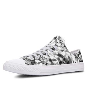 Neutral White Camo Pattern low-top sneakers