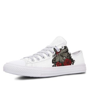 Butterfly and Rose White low-top sneakers