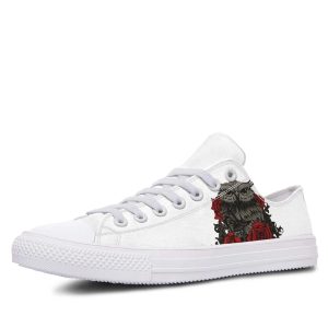 Owl and Rose White low-top sneakers