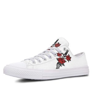 Sword with Skull White low-top sneakers