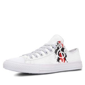 Music Note White low-top sneakers