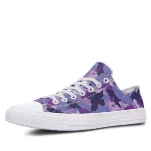 Violet Camo Pattern White low-top sneakers