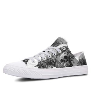 Skull and Crow White low-top sneakers